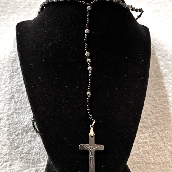 BLACK ROSARY HEMATITE - Picture 6 of 9
